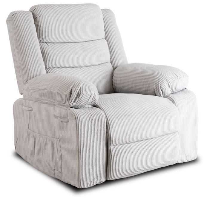 Fotel Wypoczynkowy Arturo Mebel Elite Rozkładany z Podnóżkiem Szary 1 szt