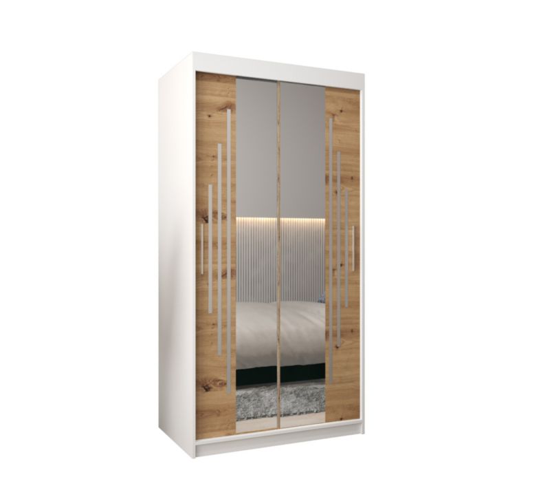 Szafa przesuwna Garderoba Abiks YORK 1 100 biały/artisan 1 szt.