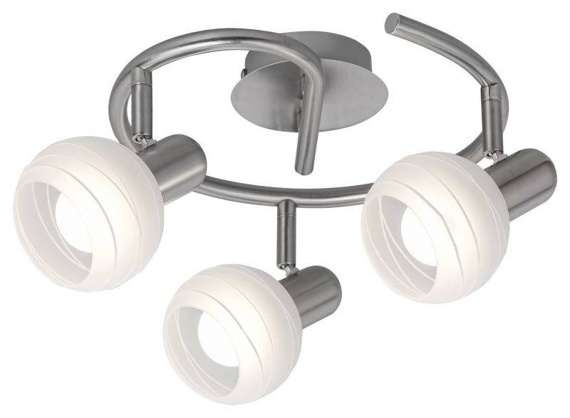 Lampa sufitowa Rabalux Aurel chrom satynowany-biały wzorzysty wym: 19 x 24,5 x 24,5 cm 3xE14 x 40W 1 szt.