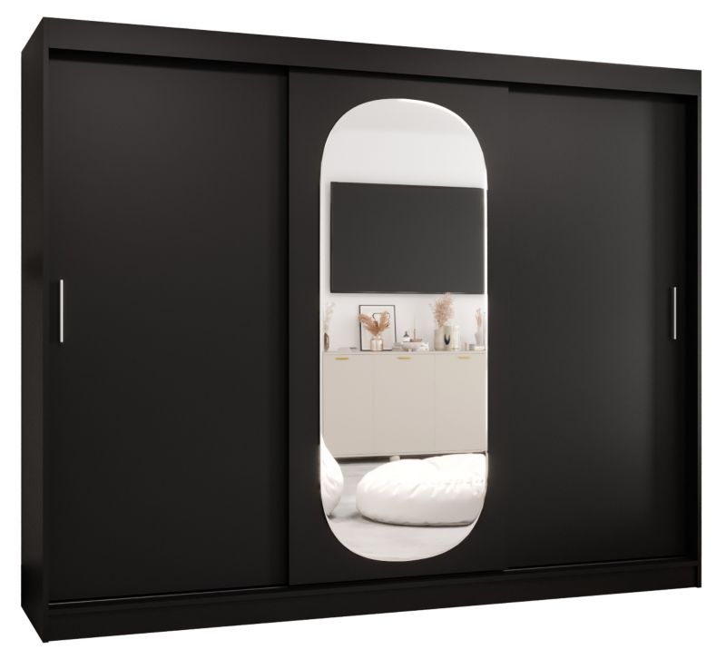 Szafa przesuwna Garderoba Abiks ROYAL 250 czarny mat 1szt.