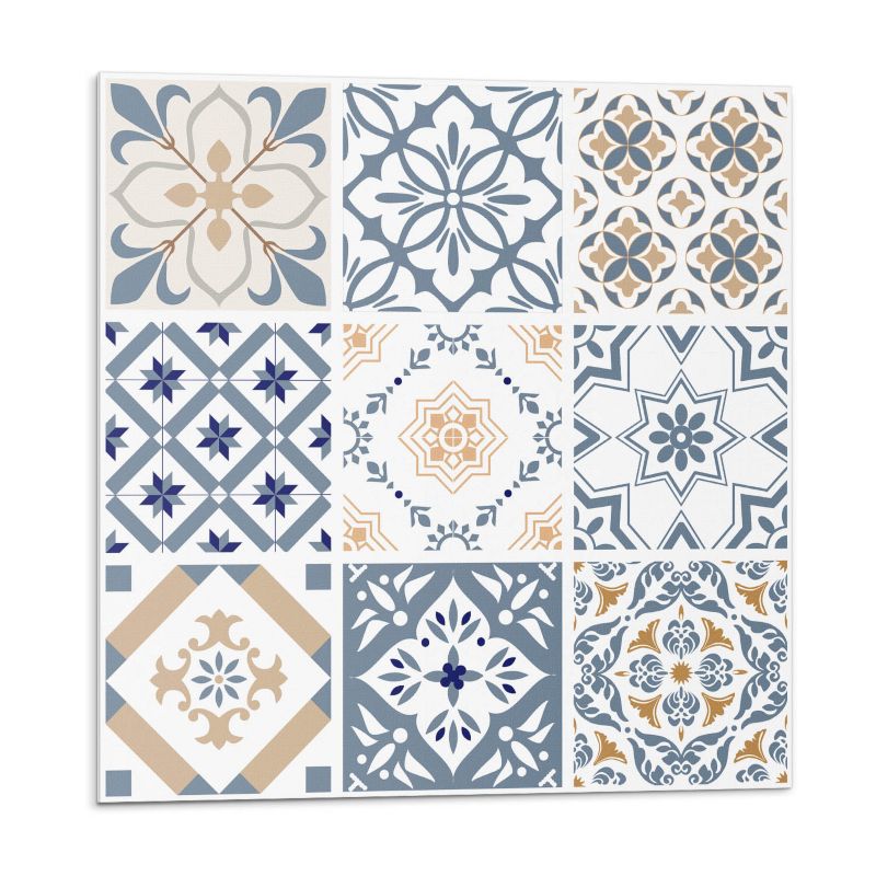 Kafelki samoprzylepne Wallfluent 30x30 cm Kratkowe wzory mozaikowe w nowoczesnym wydaniu 9 szt.