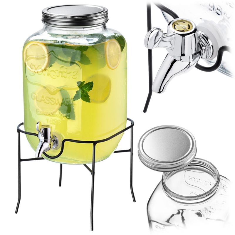 Słój KADAX z kranikiem, podstawką do zimnych napojów i lemoniady, 1 szt.