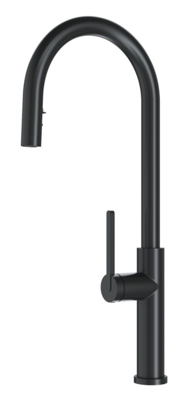 Bateria kuchenna z wyciąganą wylewką Granitan prati czarna 1 szt.