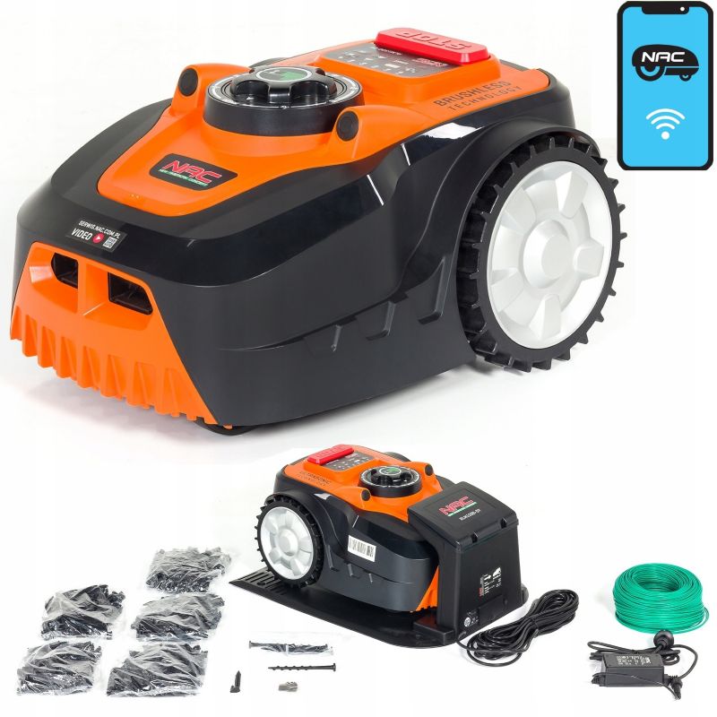 Robot koszący NAC RLM1500-DY 1500 m² z aplikacją i czujnikami ultradźwiękowymi 1 szt.