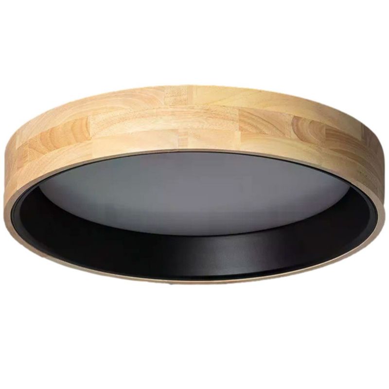 Plafon Abruzzo Naturale jasne drewno-czarny LED 21W 3000K-6000K 1800lm IP20 wym: 9,5 x 47 x 47 cm drewno - 1 szt.