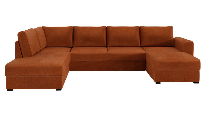 Narożnik z funkcją spania MIRJAN 24 Wilma lewy pomarańczowy szenilowy 1 szt.