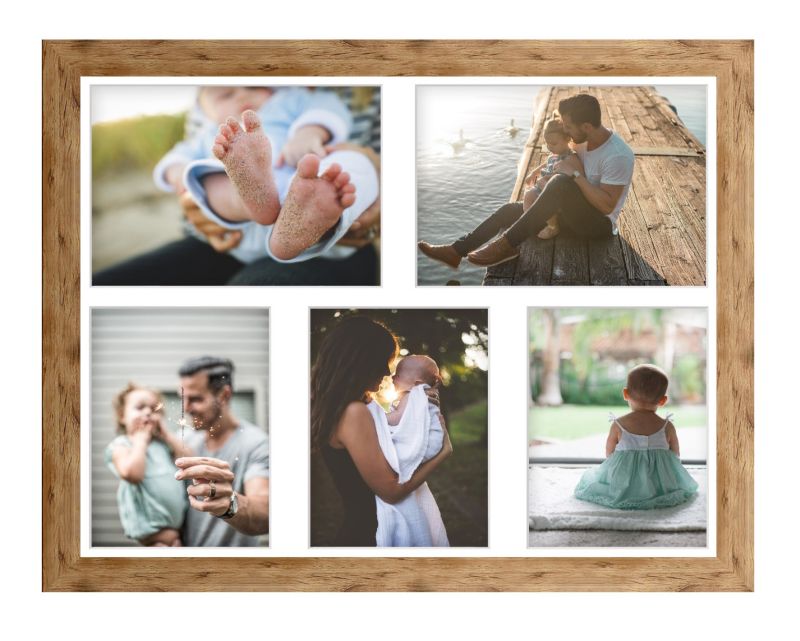 Ramka na 5 zdjęć Hekla 40x50x5 MDF galeria zdjęć naturalny 1szt.