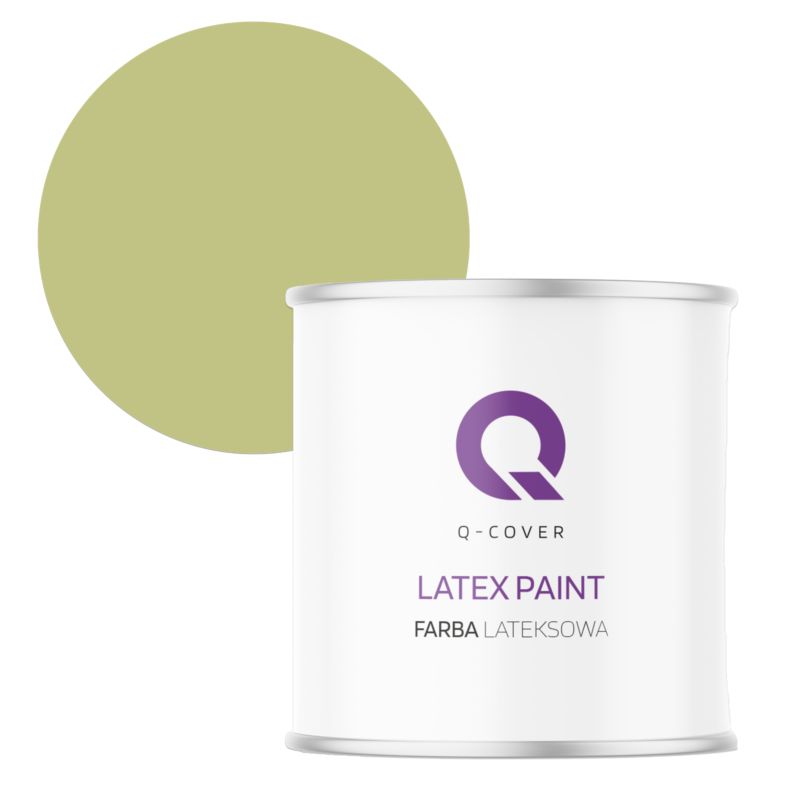 Farba Lateksowa Do Ścian i Sufitów Q-Cover Groszkowy H2451 Głęboki Mat 2L