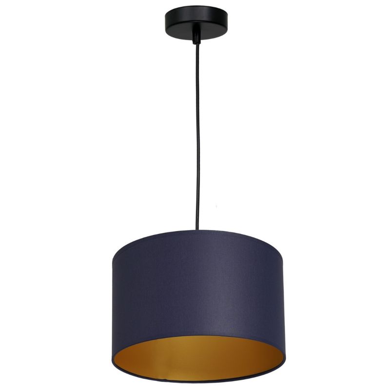 Lampa wisząca Luminex Arden czarny matowa-granatowy-złota wym: 110 x 25 x 25 cm 1xE27 x 15W 1 szt.