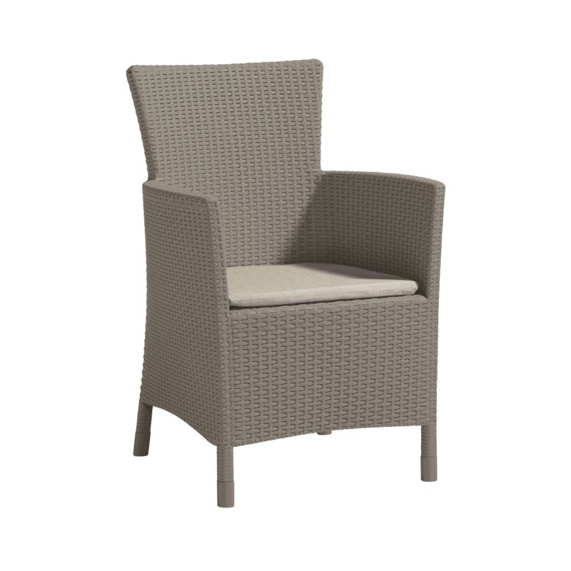 Fotel ogrodowy Keter Iowa z poduszką Cappucino, 1 szt.