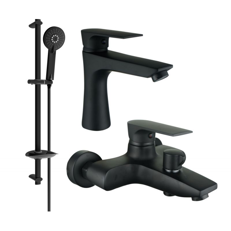 Zestaw wannowy Mexen Axel czarny 73803DB40-70 1 szt.