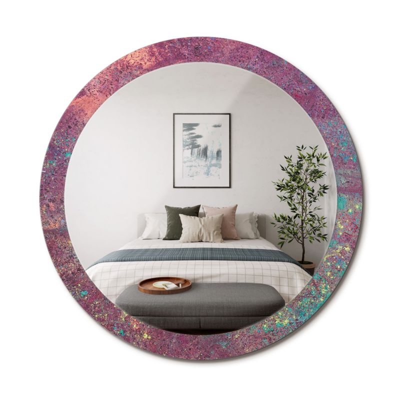 Lustro Wiszące ArtPrintCave 90 cm Festiwal Kolorów Ramka z Nadrukiem do Sypialni 1 szt.