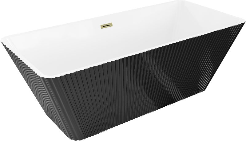 Wanna wolnostojąca Mexen Tava biała/czarna 170x75 cm .- 52851707575-50 1 szt.