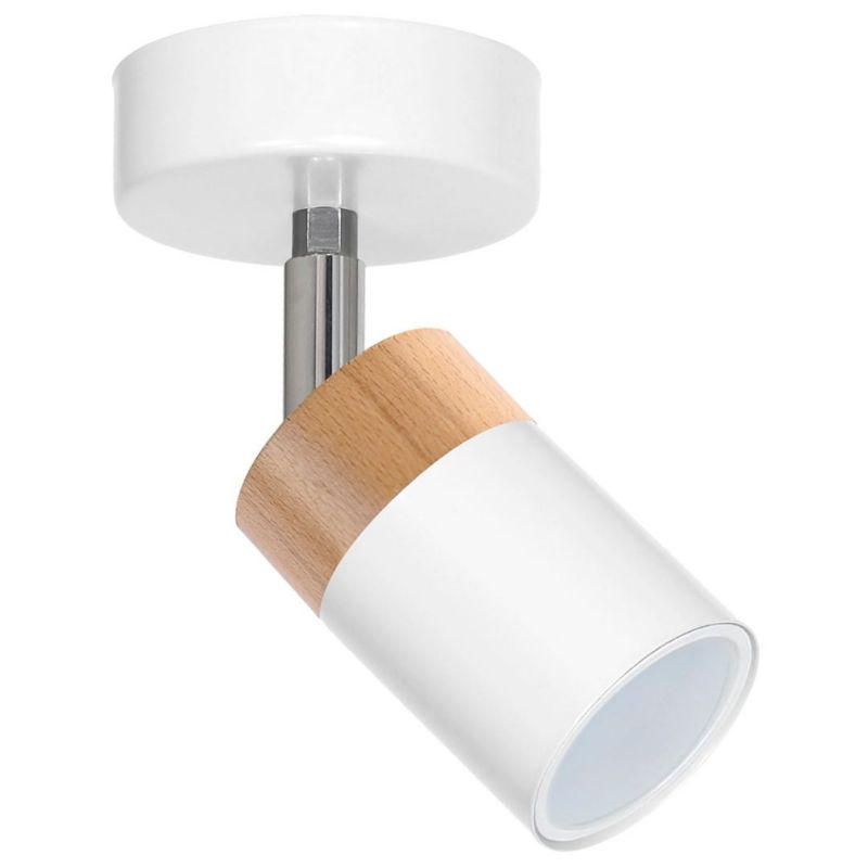 Kinkiet ścienny Milagro Joker biały jasne drewno 1 x GU10 x 40W IP20 wym: 13 x 11 x 11 cm - 1 szt.