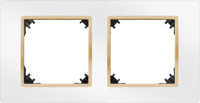 Ramka podwójna dekoracyjna Elektro-Plast Vestra biała / złota
