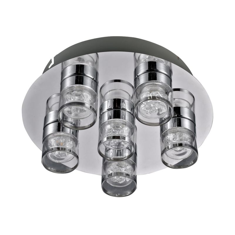 Lampa sufitowa wisząca Italux Marc 7584 chromowana dymiona nowoczesna wbudowany LED 5,5W 1 szt.