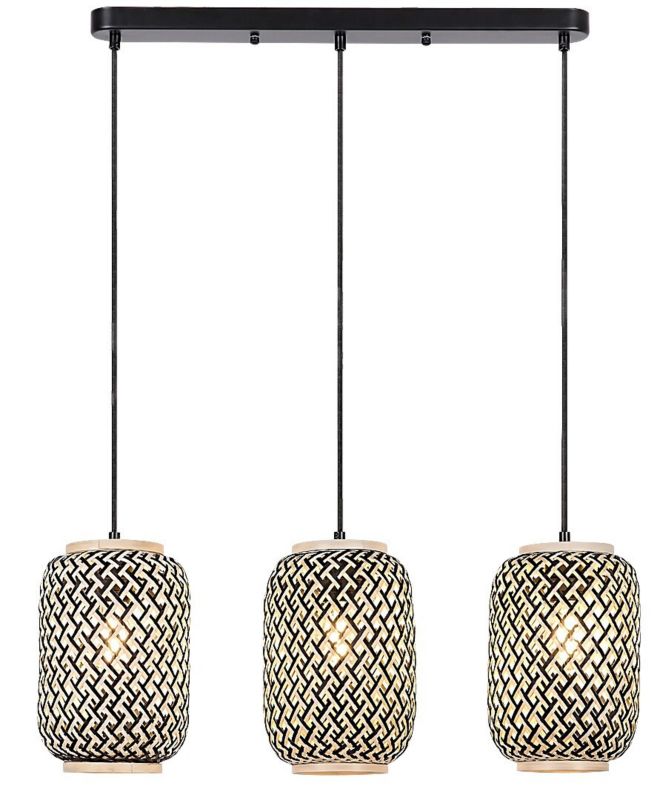 Lampa wisząca Rabalux Adalla czarny matowa-wielokolorowy wym: 170 x 57,5 x 17 cm 3xE27 x 1 szt.