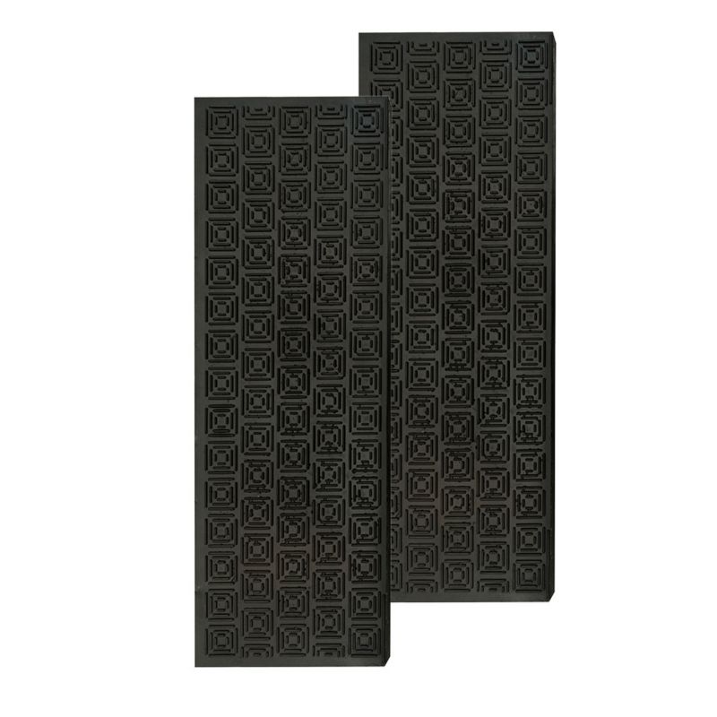 Nakładka gumowa na schody 73x24 cm e-floor czarny 2 szt