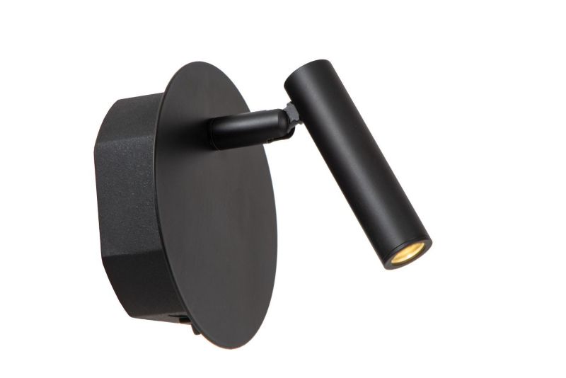 Kinkiet ścienny Lucide Jolijn czarny bezprzewodowy LED 2W 3000K 145lm IP20 wym: 9 x 10,2 x 10,2 cm - 1 szt.