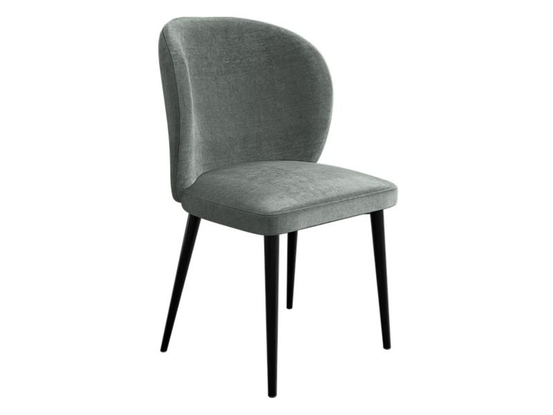 Krzesło MIRJAN 24 tapicerowane Cleo platynowy czarny/szary 1 szt.