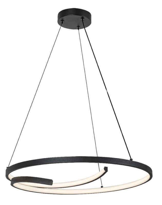 Lampa wisząca Rabalux Niloo 3675 czarno-biała ring wbudowany LED 40W 1 szt.