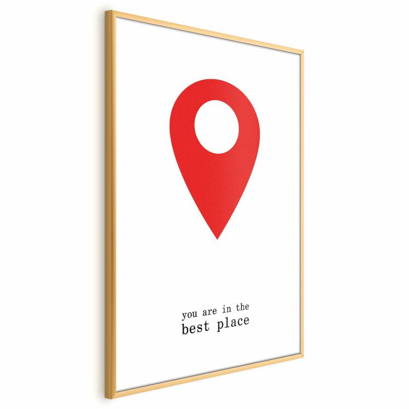 Plakat Artgeist The best place 21x30 cm z ramą złotą bez marginesu 1 szt