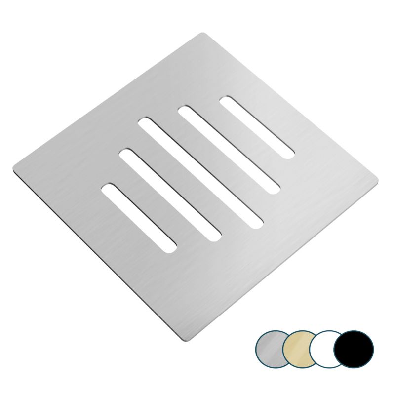 Maskownica do odpływu brodzika SEVANTE pokrywa kwadratowa 12,5x12,5 cm chrom 1 szt.