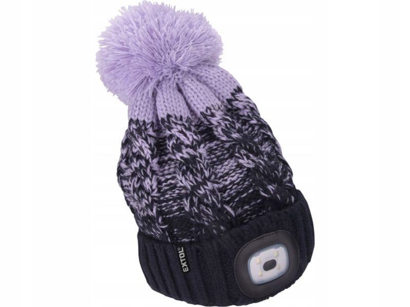 Czapka Extol led ciepła zimowa z pomponem na góry 1 szt.