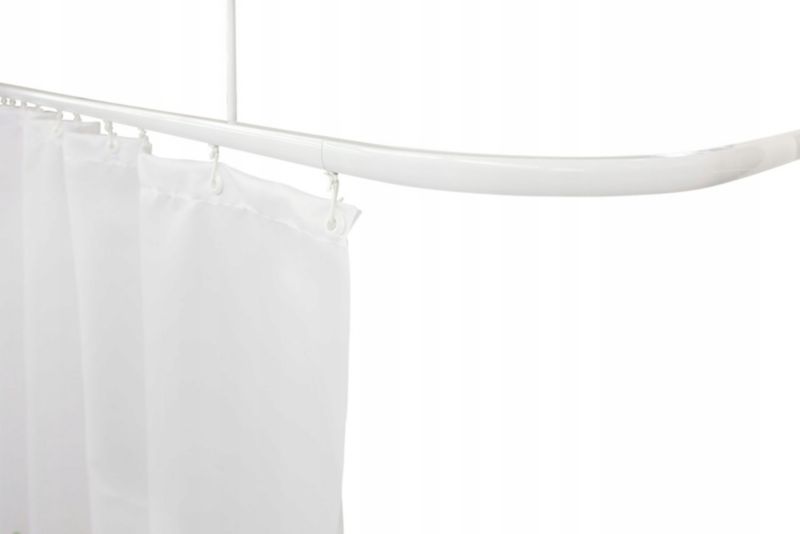 Drążek prysznicowy do zasłon Estiva kątowy szynowy biały 25 mm 1 szt.