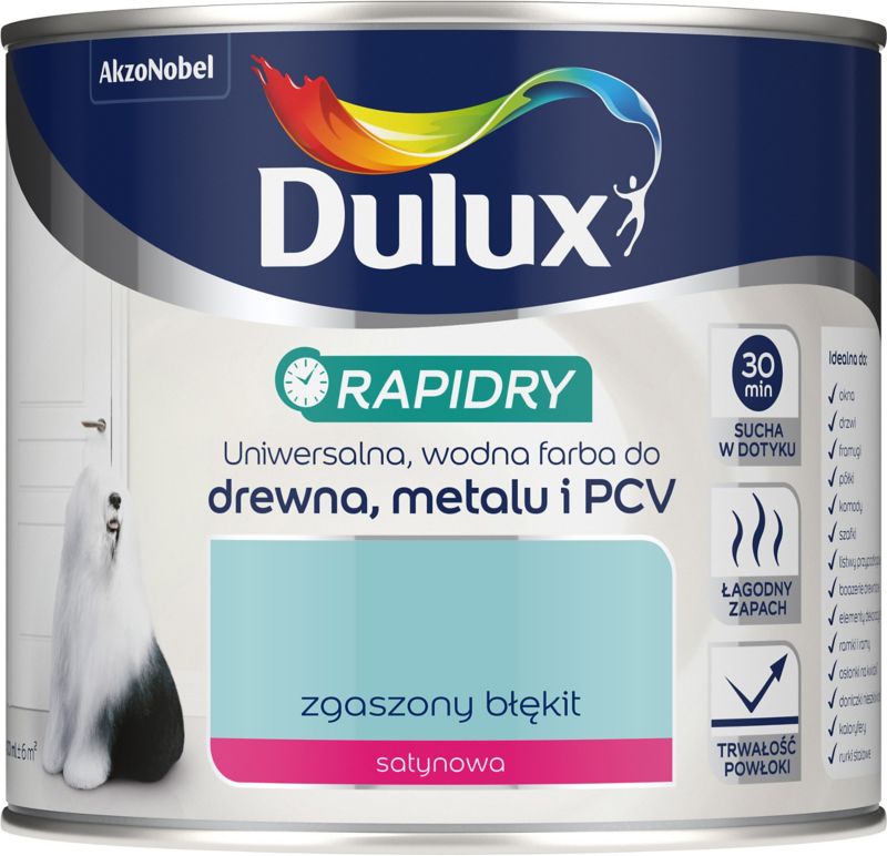 Emalia akrylowa Dulux Rapidry zgaszony błękit 0,4 l