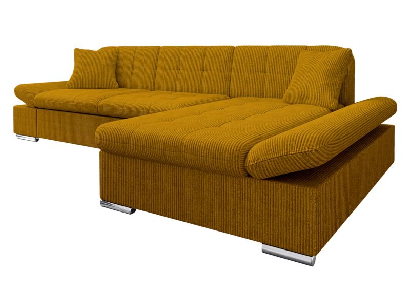 Narożnik z funkcją spania MIRJAN 24 Malwi Sztruks prawy musztardowy 1 szt.