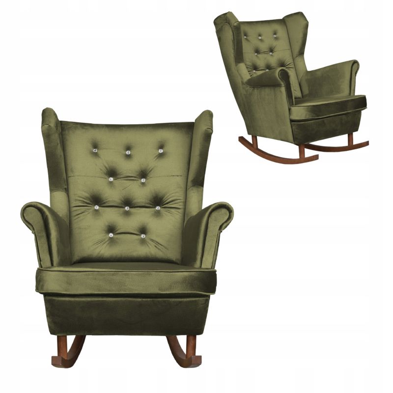 Fotel uszak do salonu bujany Family Meble Diana zielony 1szt