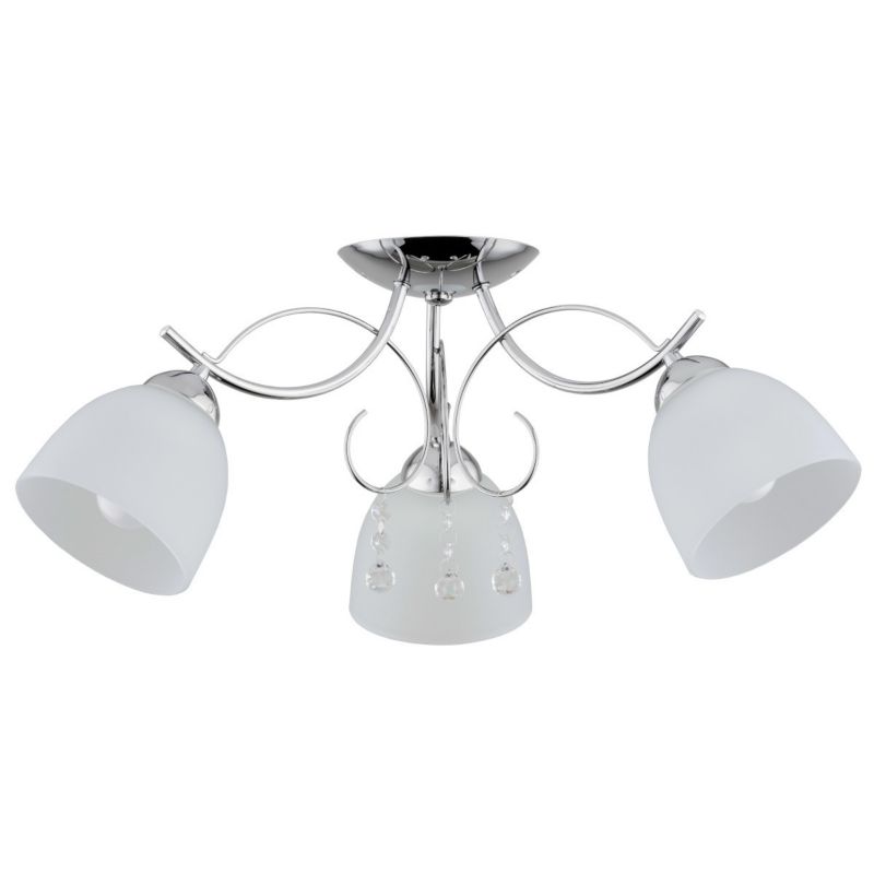 Lampa sufitowa wisząca Alfa Otelia 7136 chromowana biała dekoracyjna 3xE27 x 15W 1 szt.