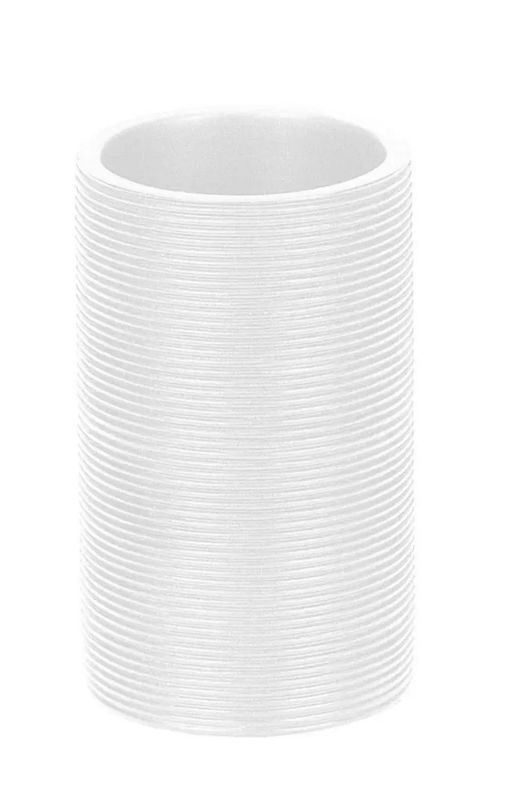 Kubek na szczoteczki Kleine Wolke Kyoto biały 200 ml bambusowe akcenty 1 szt.