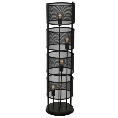 Lampa podłogowa stojąca Luminex Rim czarny mat 4 x E27 x 15W wym: 120 x 32 x 32 cm - 1 szt.