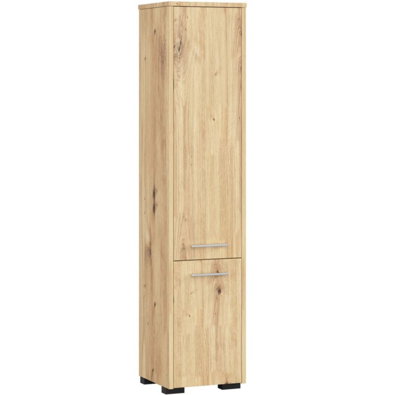 Słupek łazienkowy Akord Fin Dąb Artisan 30 cm 2 drzwi kolor Dąb Artisan mat 5 półek 30x30x140 cm 1 szt.