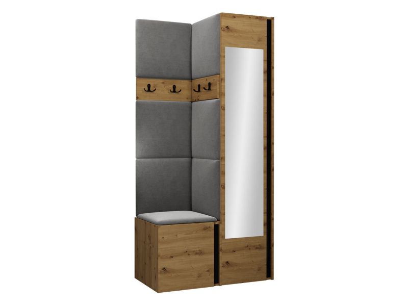 Garderoba MIRJAN 24 Orion XXV dąb artisan/czarny + szary 1 kpl.