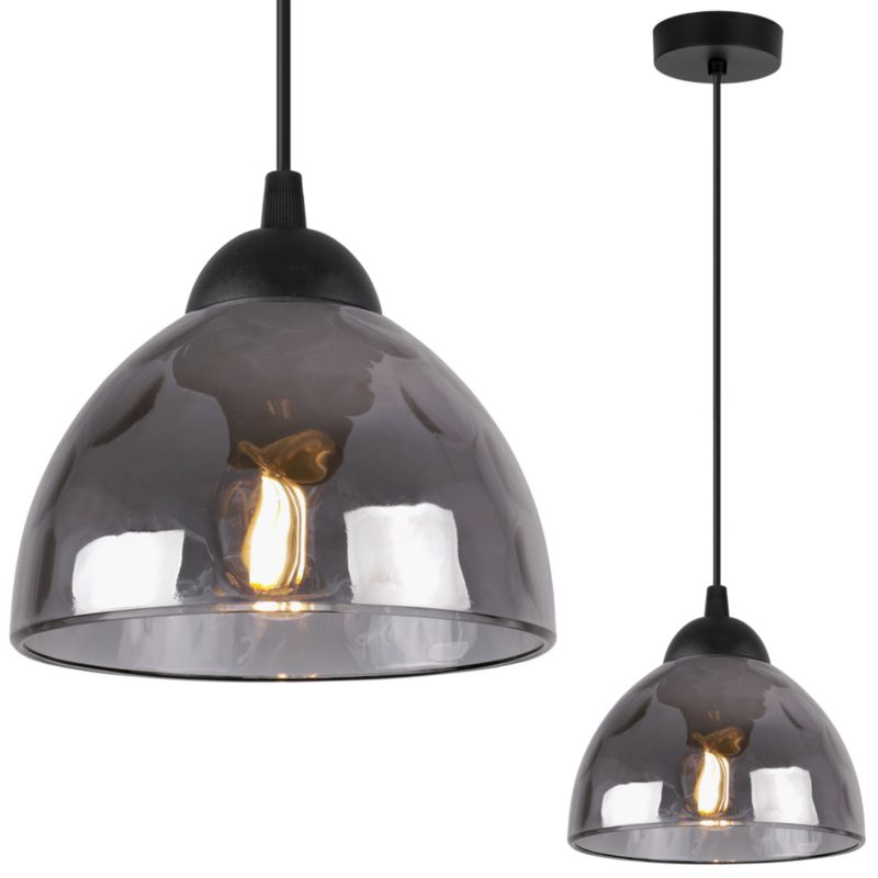 Lampa sufitowa wisząca Light Home LH Venice 1x E27 60W klosz grafitowy 1szt.