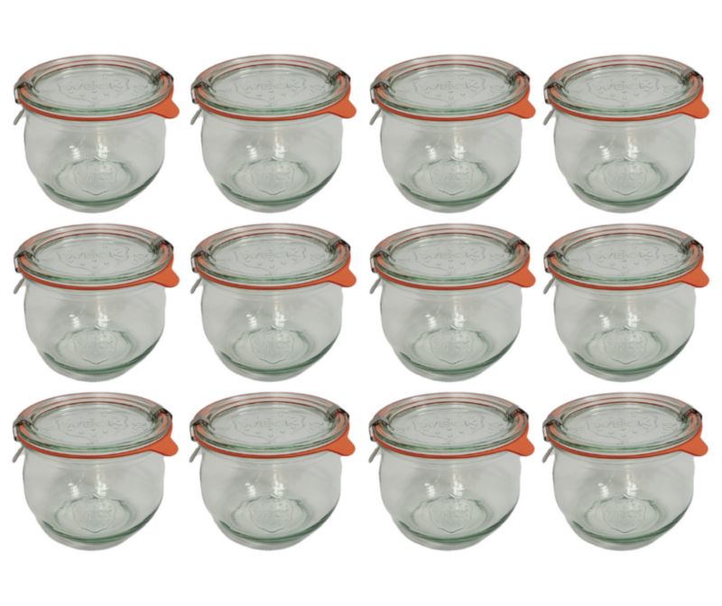 Słoiki MODO24 Weck 580 ml fi 100 tulip szklane wieka gumki zapinki 12 kpl.