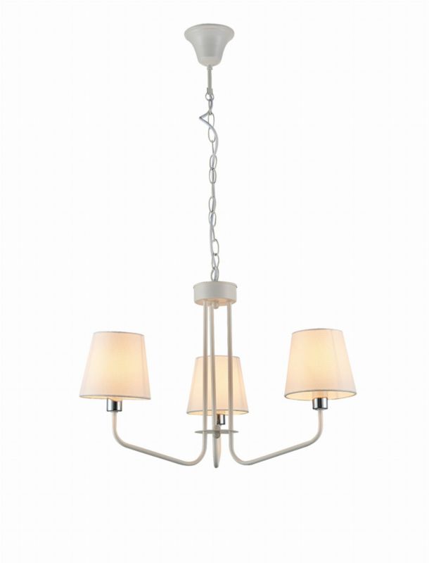 Żyrandol Candellux York biały wym: 44 x 58 x 58 cm 3xE14 x 60W 1 szt.
