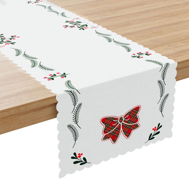 Bieżnik Wodoodporny Kokarda Szkoti Markizeta Poliester Biały 38X140 Cm 1 Szt.