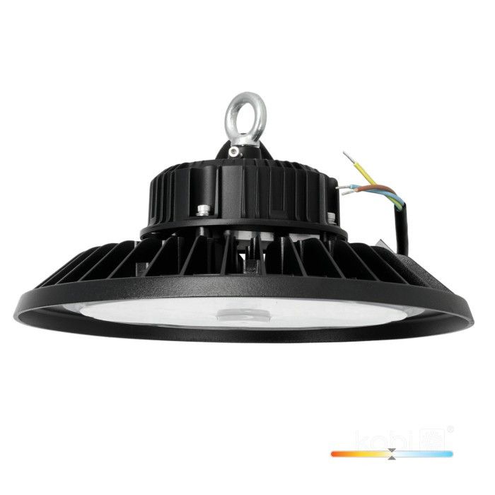 Lampa High Bay przemysłowa Ufo Kobi Led Rio Pro czarna LED 200W 4000K 28000lm hermetyczna IP66 wym: 16,4 x 32,5 x 32,5 cm - 1 szt.