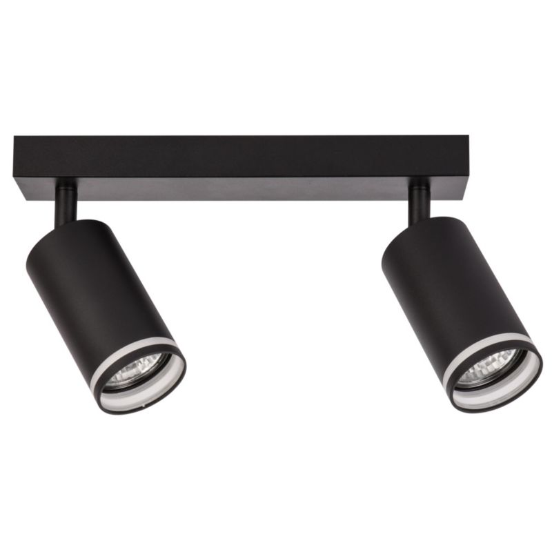 Kinkiet ścienny Polux Paris czarny 2 x GU10 x 10W IP20 wym: 16 x 26 x 5,5 cm - 1 szt.