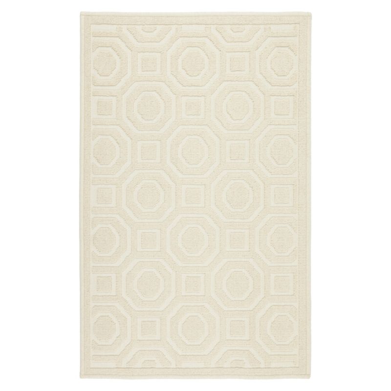 Dywanik łazienkowy Lino 60x90 cm e-floor bawełna egipska geometryczny beżowy 1 szt