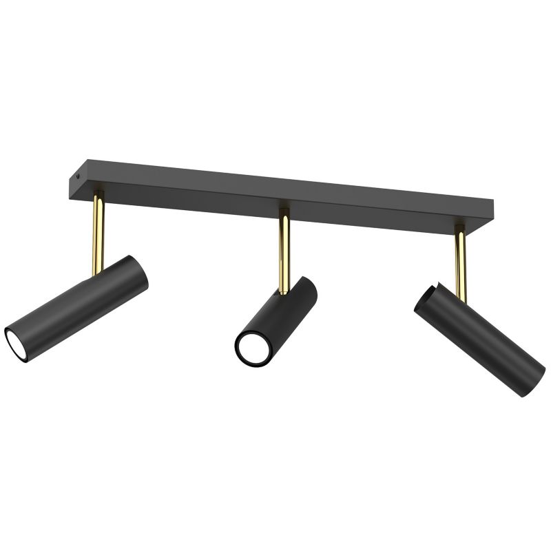 Lampa sufitowa Luminex Axion czarny mat-złoty połysk Listwa z lampami 3 x GU10 x 8W wym: 31 x 60 x 10 cm - 1 szt.