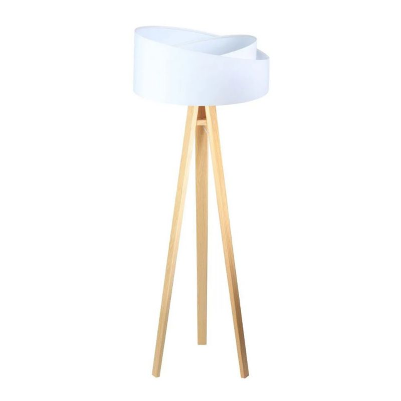 Lampa Bps Koncept stojąca GEMSTONE biała/sosna 1 szt