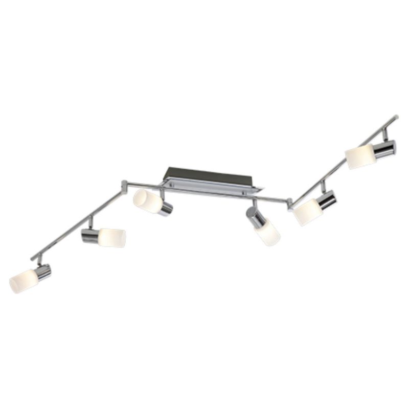 Lampa sufitowa wisząca Trio Clapton srebrno-biała wym: 24 x 150 x 8 cm wbudowany LED 5W 1 szt.
