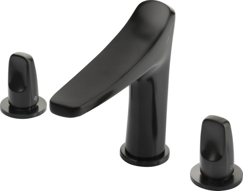 Bateria umywalkowa Teka Sense czarna dwuuchwytowa 3-otworowa Super Eco, 1 szt.