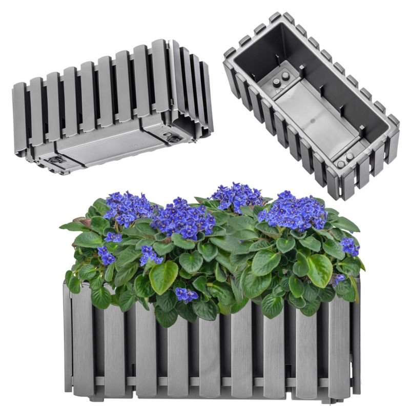 Donica KADAX Skrzynka Balkonowa 38cm szara Kwiaty 1szt.