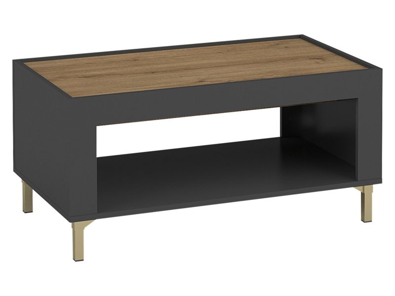 Stolik kawowy MIRJAN 24 Mossa MO09 czarny/dąb whisky 1 szt.